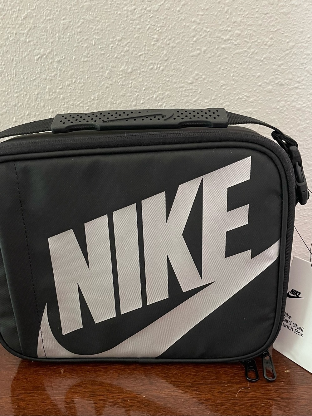 Nike Black Lunch Box with Silver Logo